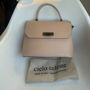 Cielo Celeste genuine leather made in Italy